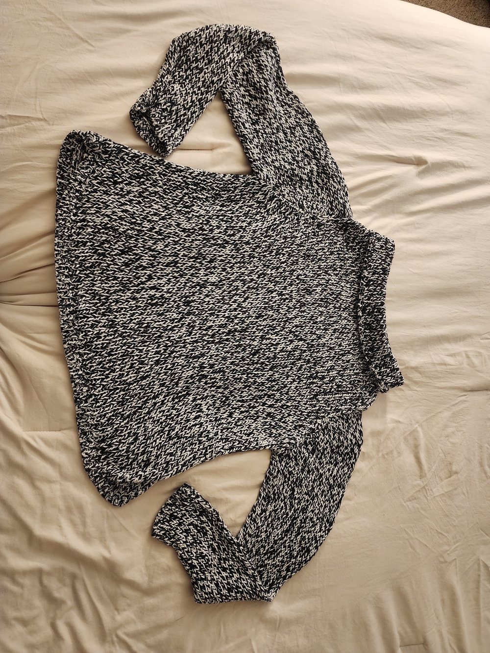 Eileen Fisher Black & White Marled Turtleneck Sweater - Women- Size S